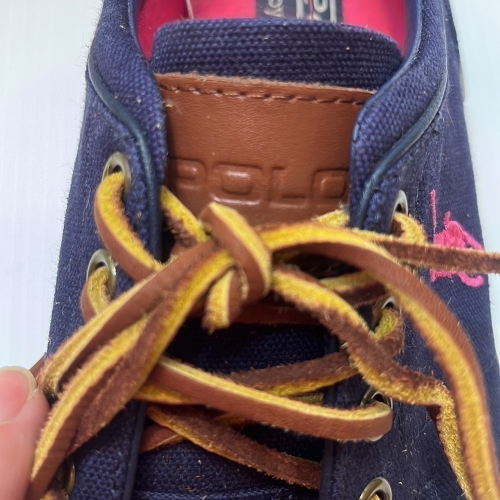 Polo Ralph Lauren Faxon low canvas boat shoes loafers sneakers slip ons size 9.5 - Picture 6 of 8